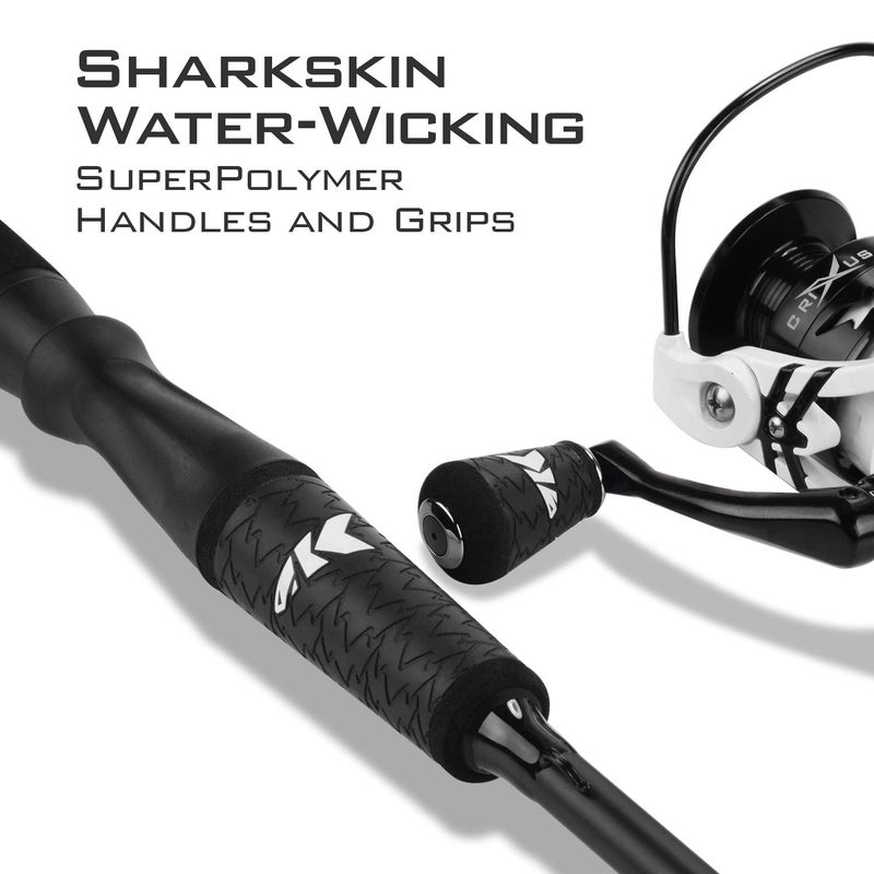 KastKing Crixus Fishing Rod and Reel Combo, High Performance Spinning & Baitcaster Combo, IM6 Graphite 2Pc Blanks, Zirconium Oxide Rings, SuperPolymer Handle, Lightweight Reel with Aluminum Spool - Image 2